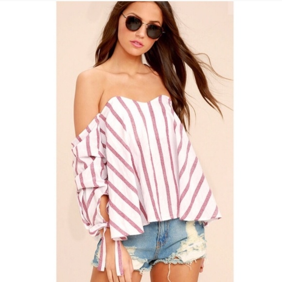 Lulus Tops - Lulu's Someone Special Off-the-shoulder Top
